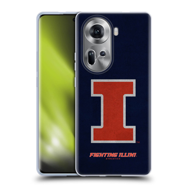 University Of Illinois U Of I University Of Illinois Distressed Look Soft Gel Case for OPPO Reno11