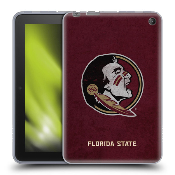 Florida State University FSU Florida State University Distressed Soft Gel Case for Amazon Fire 7 2022