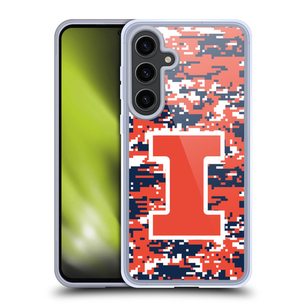 University Of Illinois U Of I University Of Illinois Digital Camouflage Soft Gel Case for Samsung Galaxy S24+ 5G