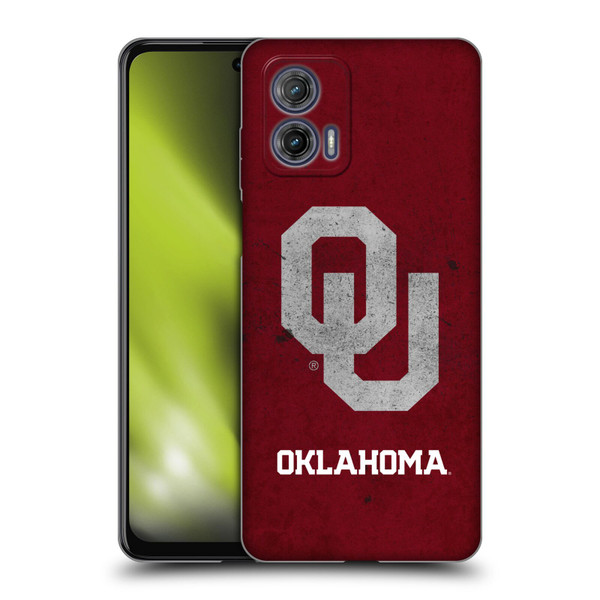 University of Oklahoma OU The University of Oklahoma Distressed Look Soft Gel Case for Motorola Moto G73 5G