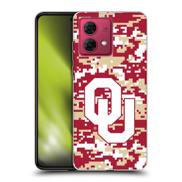 University of Oklahoma OU The University of Oklahoma Digital Camouflage Soft Gel Case for Motorola Moto G84 5G