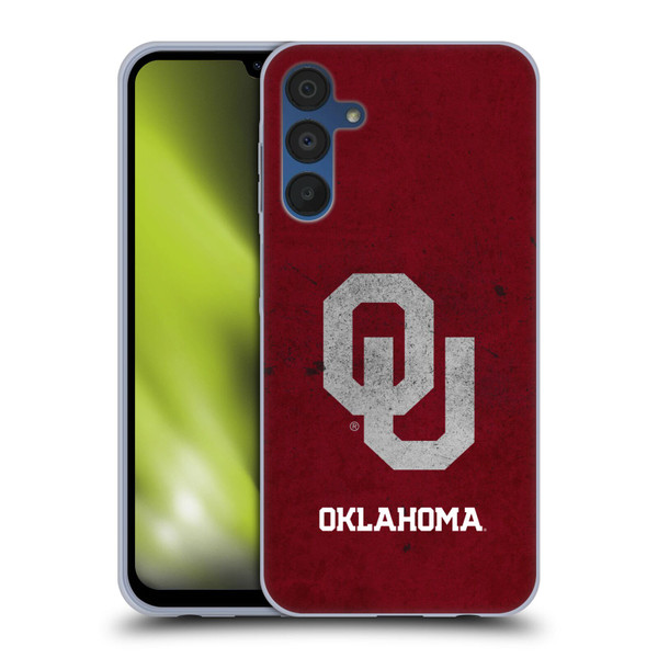 University of Oklahoma OU The University of Oklahoma Distressed Look Soft Gel Case for Samsung Galaxy A15