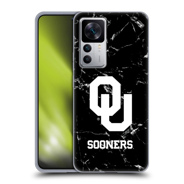 University of Oklahoma OU The University of Oklahoma Black And White Marble Soft Gel Case for Xiaomi 12T 5G / 12T Pro 5G / Redmi K50 Ultra 5G