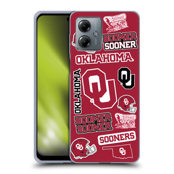 University of Oklahoma OU The University Of Oklahoma Art Collage Soft Gel Case for Motorola Moto G14