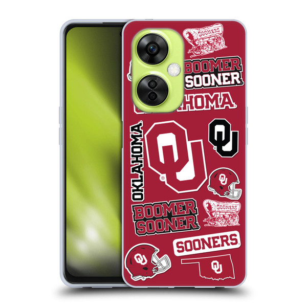 University of Oklahoma OU The University Of Oklahoma Art Collage Soft Gel Case for OnePlus Nord CE 3 Lite 5G