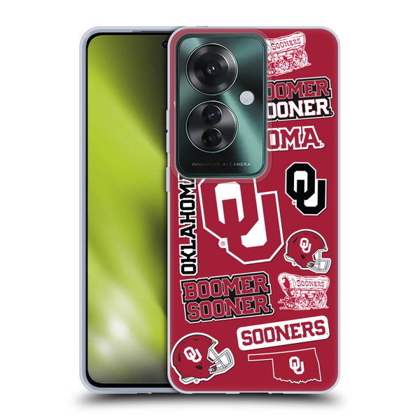 University of Oklahoma OU The University Of Oklahoma Art Collage Soft Gel Case for OPPO Reno11 F 5G / F25 Pro 5G