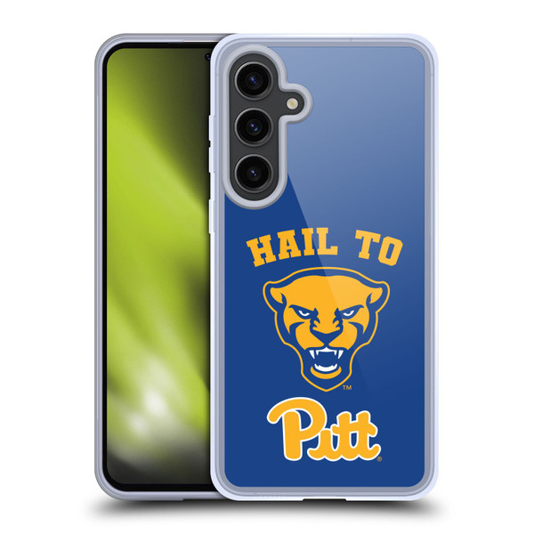 University Of Pittsburgh University of Pittsburgh Art Hail To Pitt Soft Gel Case for Samsung Galaxy S24+ 5G