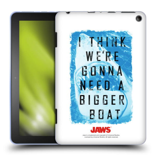 Jaws I Key Art Bigger Boat 2 Soft Gel Case for Amazon Fire HD 8/Fire HD 8 Plus 2020