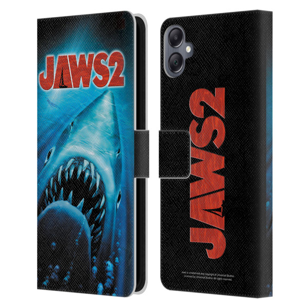 Jaws II Key Art Swimming Poster Leather Book Wallet Case Cover For Samsung Galaxy A05