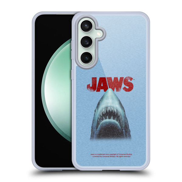Jaws I Key Art Grunge Soft Gel Case for Samsung Galaxy S23 FE 5G