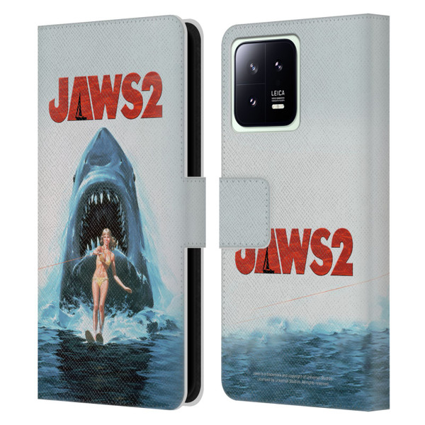 Jaws II Key Art Wakeboarding Poster Leather Book Wallet Case Cover For Xiaomi 13 5G