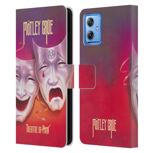 Motley Crue Albums Theater Of Pain Leather Book Wallet Case Cover For Motorola Moto G54 5G