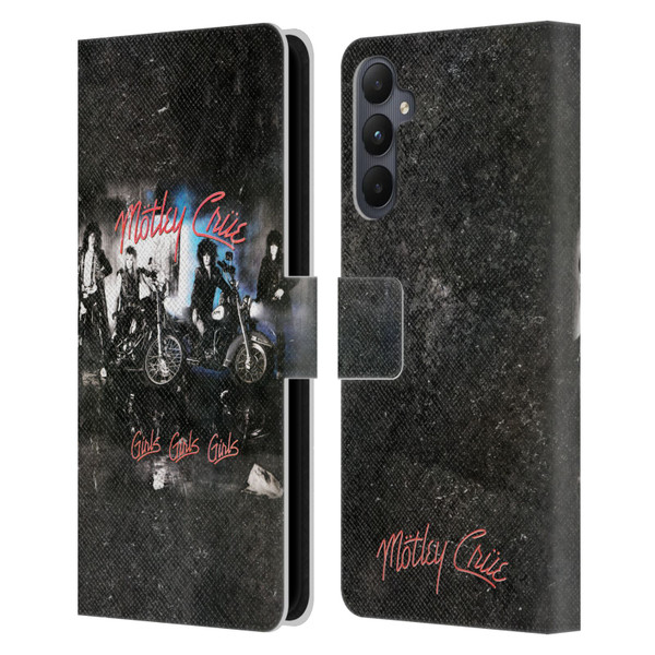 Motley Crue Albums Girls Girls Girls Leather Book Wallet Case Cover For Samsung Galaxy A05s