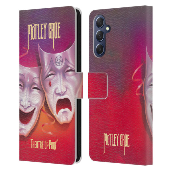Motley Crue Albums Theater Of Pain Leather Book Wallet Case Cover For Samsung Galaxy M54 5G