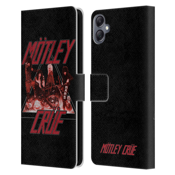 Motley Crue Key Art Too Fast Leather Book Wallet Case Cover For Samsung Galaxy A05
