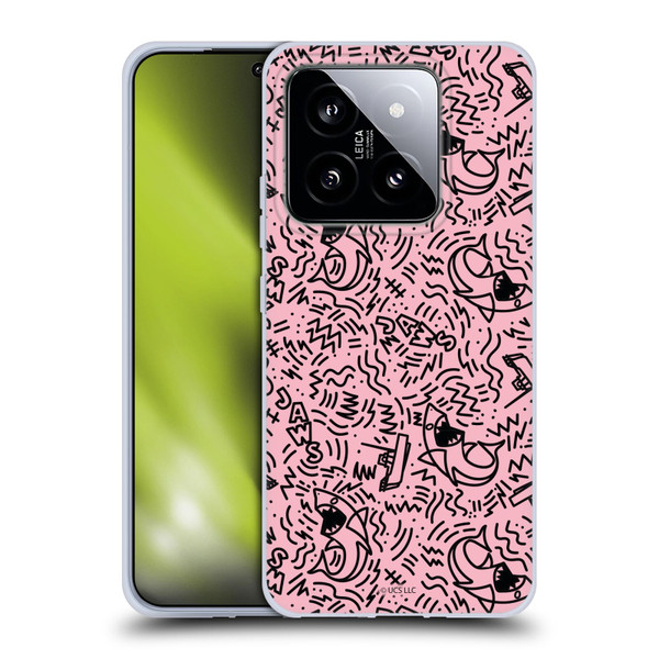 Jaws Graphics Doodle Pink Soft Gel Case for Xiaomi 14