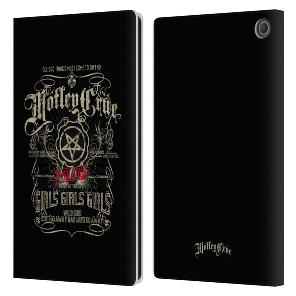 Motley Crue Tours Girls Girls Girls Leather Book Wallet Case Cover For Amazon Fire Max 11 2023