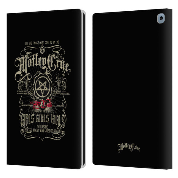 Motley Crue Tours Girls Girls Girls Leather Book Wallet Case Cover For Amazon Fire HD 10 / Plus 2021
