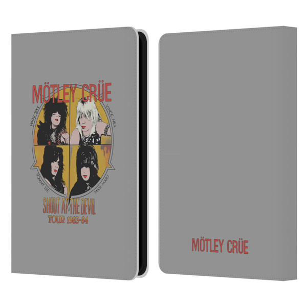 Motley Crue Tours SATD Vintage Leather Book Wallet Case Cover For Amazon Kindle Paperwhite 5 (2021)