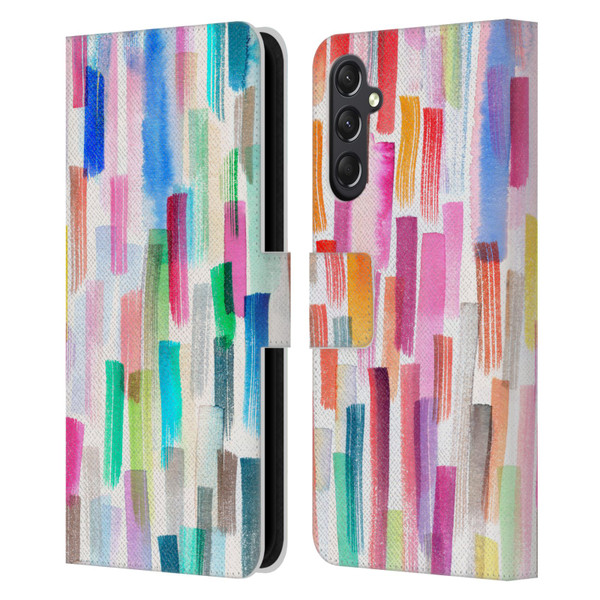 Ninola Colorful Brushstrokes Multi Leather Book Wallet Case Cover For Samsung Galaxy A24 4G / M34 5G
