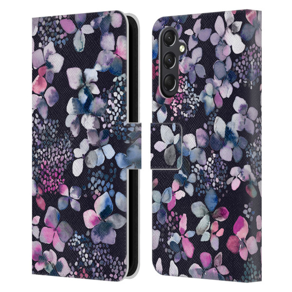 Ninola Floral Hydrangea Astronomical Leather Book Wallet Case Cover For Samsung Galaxy A24 4G / M34 5G