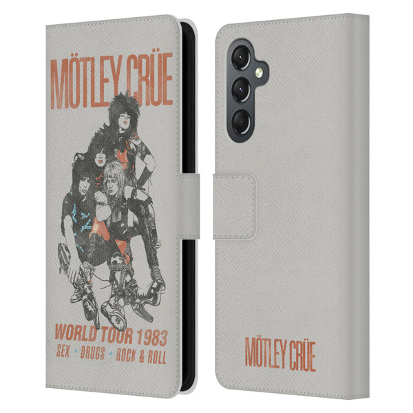 Motley Crue Tours Sex, Drugs and Rock & Roll Leather Book Wallet Case Cover For Samsung Galaxy A25 5G