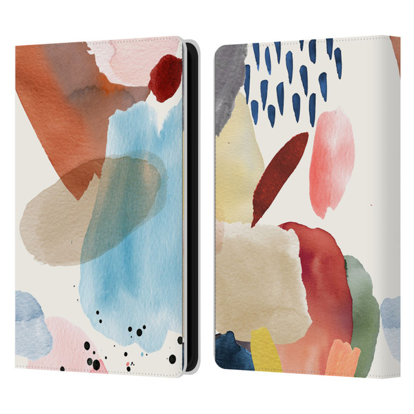 Ninola Pattern Abstract Pastel Leather Book Wallet Case Cover For Amazon Kindle Paperwhite 5 (2021)