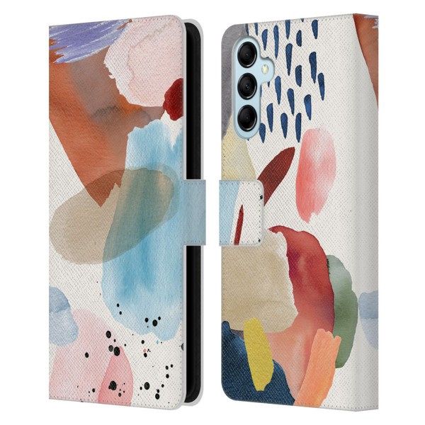 Ninola Pattern Abstract Pastel Leather Book Wallet Case Cover For Samsung Galaxy M14 5G