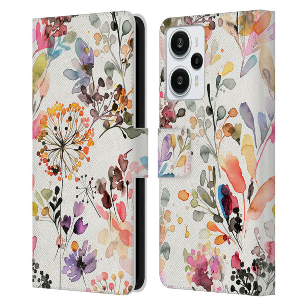 Ninola Wild Grasses Multicolor Leather Book Wallet Case Cover For Xiaomi Redmi Note 12T
