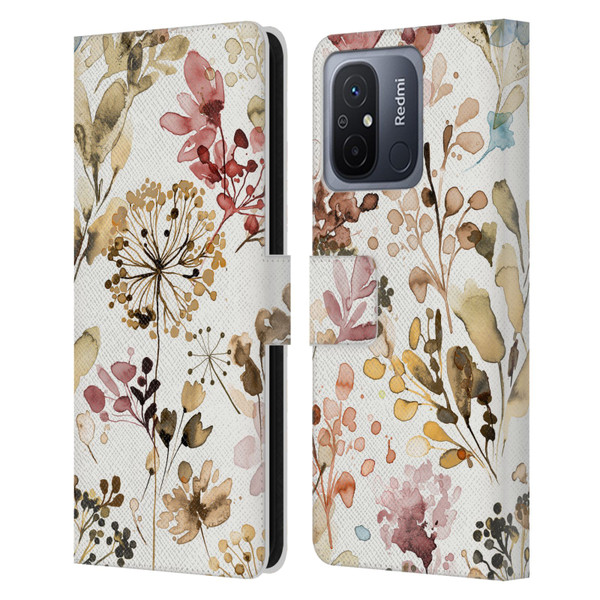 Ninola Wild Grasses Rustic Leather Book Wallet Case Cover For Xiaomi Redmi 12C