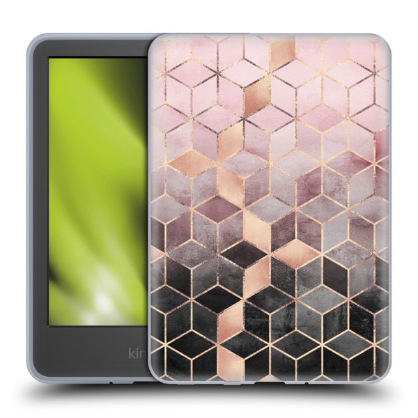 Elisabeth Fredriksson Cubes Collection Pink And Grey Gradient Soft Gel Case for Amazon Kindle 11th Gen 6in 2022