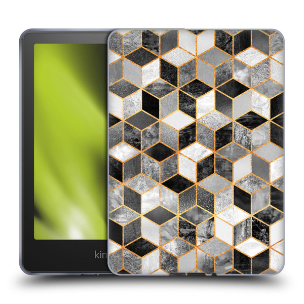 Elisabeth Fredriksson Cubes Collection Black And White Soft Gel Case for Amazon Kindle Paperwhite 5 (2021)