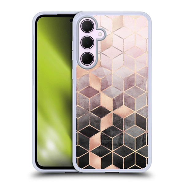 Elisabeth Fredriksson Cubes Collection Pink And Grey Gradient Soft Gel Case for Samsung Galaxy A35 5G