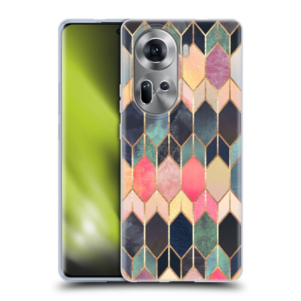 Elisabeth Fredriksson Geometric Design And Pattern Colourful Stained Glass Soft Gel Case for OPPO Reno11