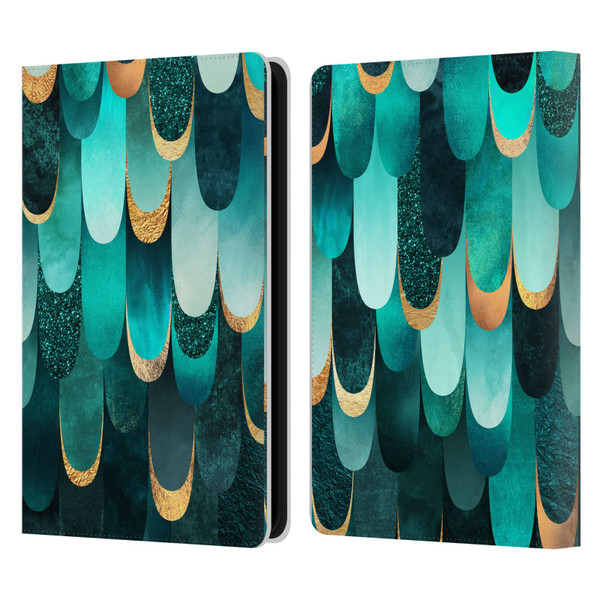 Elisabeth Fredriksson Sparkles Turquoise Leather Book Wallet Case Cover For Amazon Kindle Paperwhite 5 (2021)