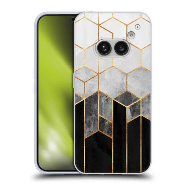 Elisabeth Fredriksson Sparkles Charcoal Hexagons Soft Gel Case for Nothing Phone (2a)