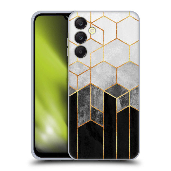 Elisabeth Fredriksson Sparkles Charcoal Hexagons Soft Gel Case for Samsung Galaxy A25 5G