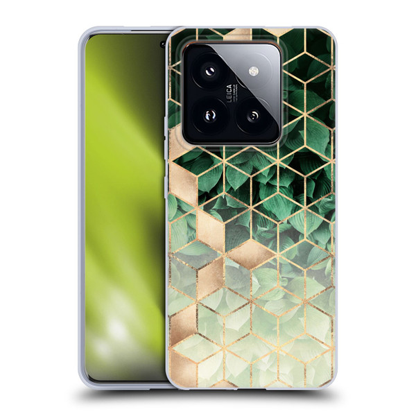 Elisabeth Fredriksson Sparkles Leaves And Cubes Soft Gel Case for Xiaomi 14 Pro