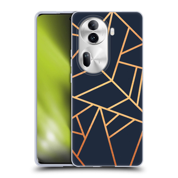 Elisabeth Fredriksson Stone Collection Copper And Midnight Navy Soft Gel Case for OPPO Reno11 Pro