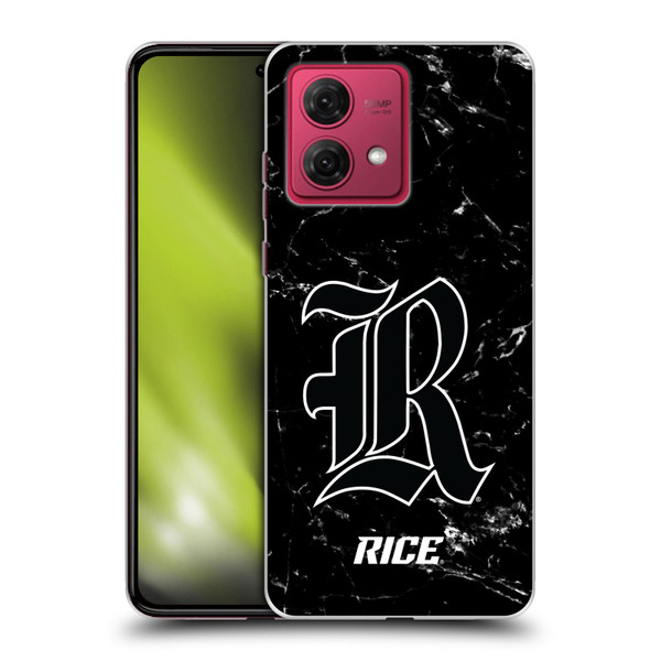 Rice University Rice University Black And White Marble Soft Gel Case for Motorola Moto G84 5G