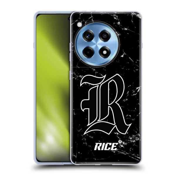 Rice University Rice University Black And White Marble Soft Gel Case for OnePlus 12R
