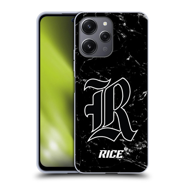 Rice University Rice University Black And White Marble Soft Gel Case for Xiaomi Redmi 12