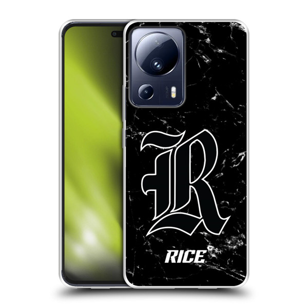 Rice University Rice University Black And White Marble Soft Gel Case for Xiaomi 13 Lite 5G