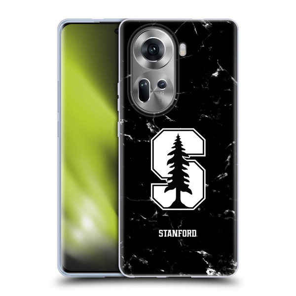 Stanford University The Farm Stanford University Black And White Marble Soft Gel Case for OPPO Reno11