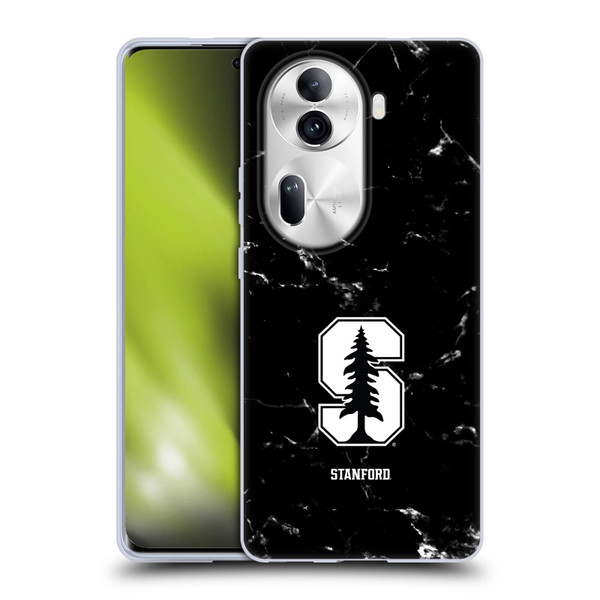 Stanford University The Farm Stanford University Black And White Marble Soft Gel Case for OPPO Reno11 Pro