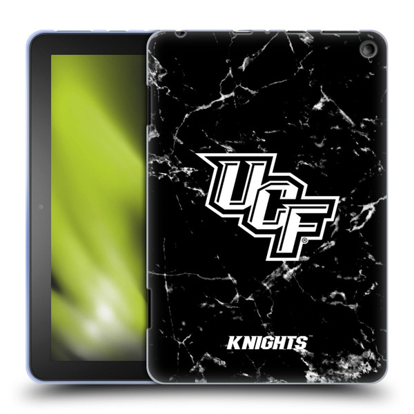 University Of Central Florida UCF University Of Central Florida Black And White Marble Soft Gel Case for Amazon Fire HD 8/Fire HD 8 Plus 2020