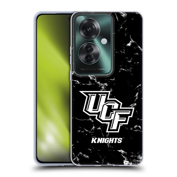 University Of Central Florida UCF University Of Central Florida Black And White Marble Soft Gel Case for OPPO Reno11 F 5G / F25 Pro 5G