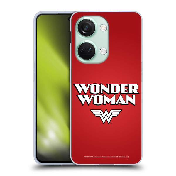 Wonder Woman DC Comics Logos Text Soft Gel Case for OnePlus Nord 3 5G