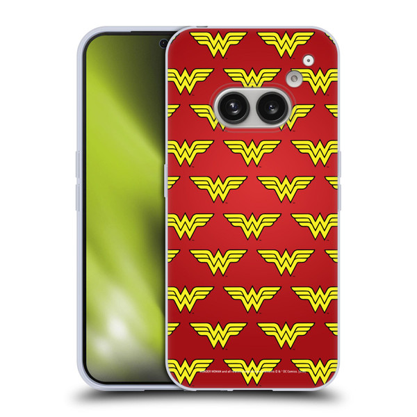 Wonder Woman DC Comics Logos Pattern Soft Gel Case for Nothing Phone (2a)
