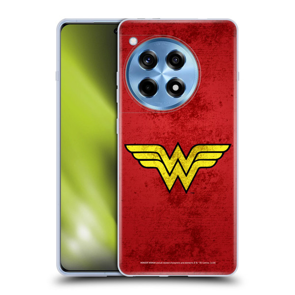 Wonder Woman DC Comics Logos Distressed Look Soft Gel Case for OnePlus 12R